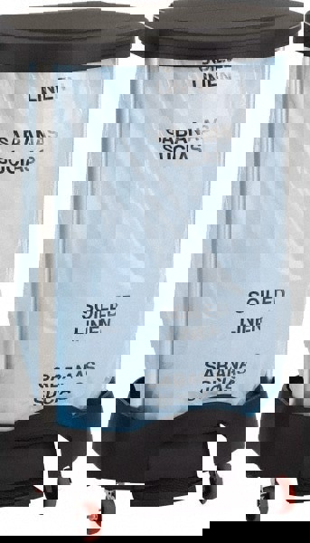 Premium Step-On Linen Hamper, 30 Gal, 20.38w X 22.25d X 37.88h, Aluminum/plastic, Black